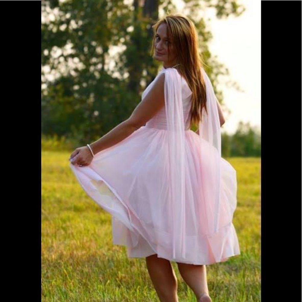 Stunning Vintage 1950s pink fit and flare dress crinoline size 0-2 XS